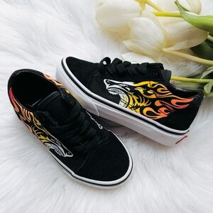 Kids Vans Old Skool Ferocious Flame Sneakers